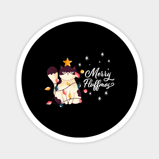 Merry Fluffmas Christmas Outfit for a Family Christmasoutfit Magnet by alpmedia